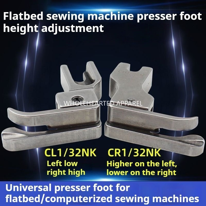 1183★ Prensatelas alto y bajo para máquina de coser industrial de acero CR1/16N, prensatelas alto y bajo para máquina de coser CL1/32N, prensatelas de alambre con tope abierto★