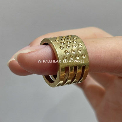 1664★  Copper extra thick thimble, old-fashioned household 2mm thickened thimble, cross stitch thimble hoop, thimble device, ring setting tool★