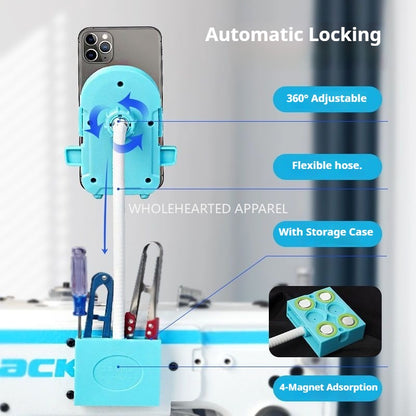 1437★ [Nouveau] Support universel antichoc pour machine à coudre et téléphone portable, fixation magnétique plate pour voiture, verrouillage des bords, rotation pour voiture ★