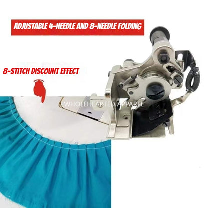 1100★  New industrial sewing machine automatic wrinkler, wrinkle presser with four needles and one fold, eight needles and one fold wrinkler★