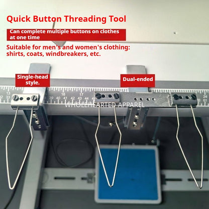 1001★ Nouveau dispositif d'enfilage de boutons haute efficacité, clip en forme de I pour la pose de boutons, boutons d'outillage, pièces détachées pour boutons, spécialement conçu pour les usines de confection★