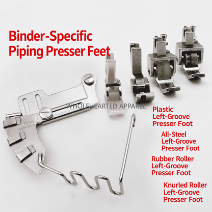 1025★ New Arrivals 2 | More Options | 4-in-1 Cord Piping Binder Attachment for Duvet Covers, Pillowcases and Cotton Cord Sewing, Industrial Sewing Machine Accessory.
