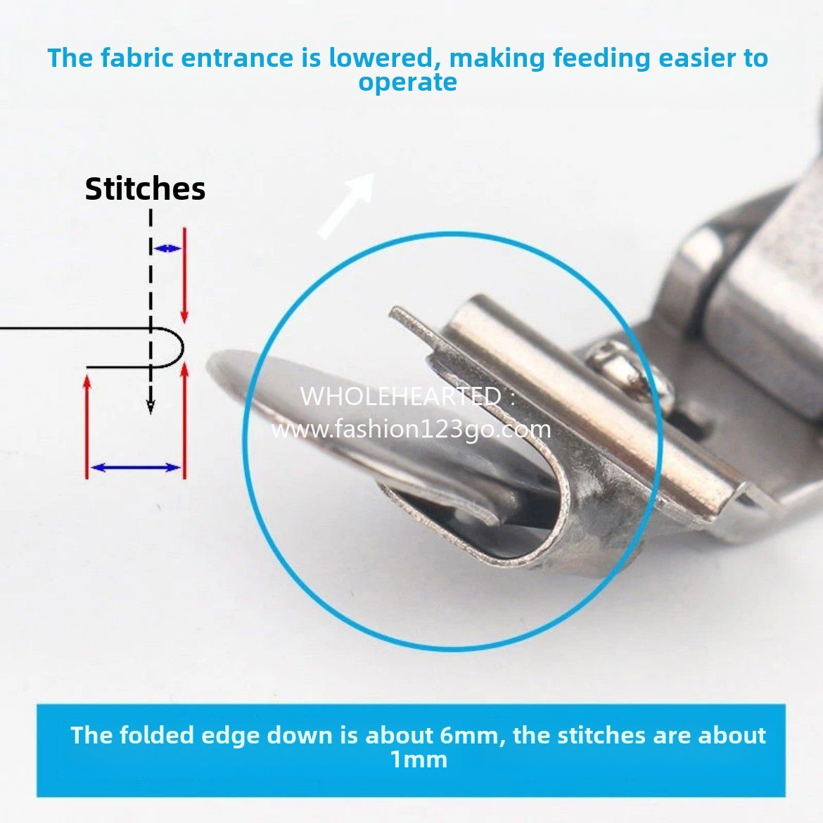 1268★  Industrial sewing machine foot press flat car non-ironing downward folding edge press foot curling edge press foot computer flat car folding edge press foot