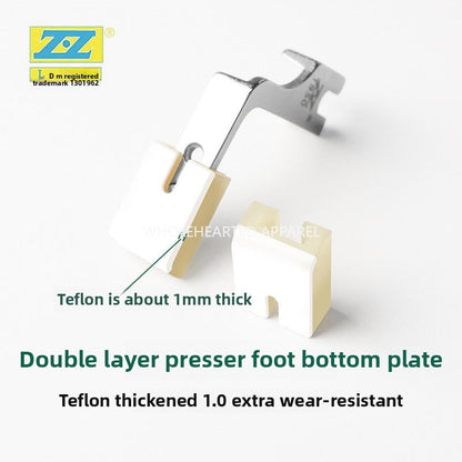 1591★  Plastic wrinkle presser foot flat car upgrade Teflon presser foot thickness universal two-in-one wrinkle reduction and discount