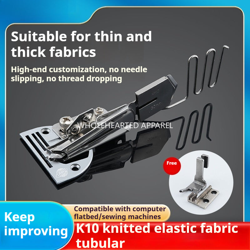 1719★  Sewing machine accessories adjustable K10 knitted elastic fabric pull cylinder flat car sewing machine computer car oblique strip hemming cylinder★