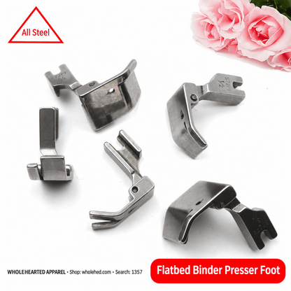 1357★ Flatbed Sewing Machine Binder Presser Foot with Wide Edge Guide for Hemming and Edge Binding.
