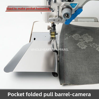 1622★  New Quick Fold Pocket Pull Tube Sewing Pocket Fold Edge Pull Tube Computer Flat Car Double Needle Car Sewing Accessories