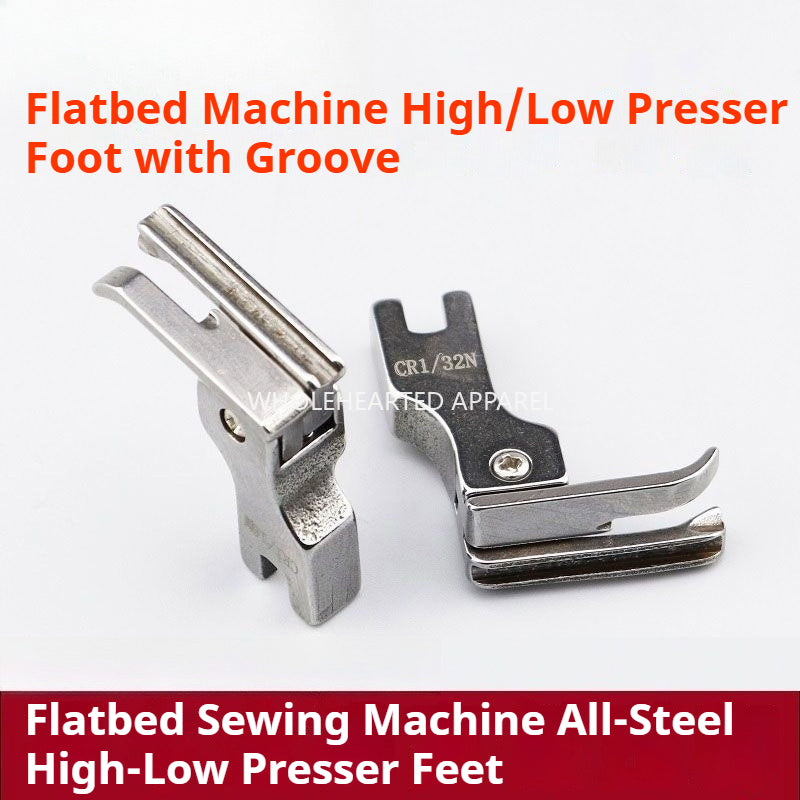 1802★All-Steel Grooved Compensating Presser Foot CR1/32N for Lockstitch Sewing Machines★