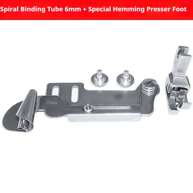 1801★Spiral Hemming Folder Binder for Industrial Lockstitch Machines and Medium-Weight Fabrics★