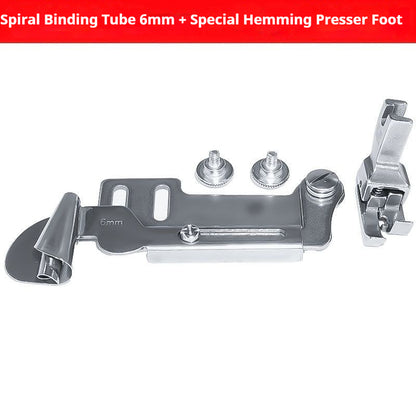 1801★Spiral Hemming Folder Binder for Industrial Lockstitch Machines and Medium-Weight Fabrics★