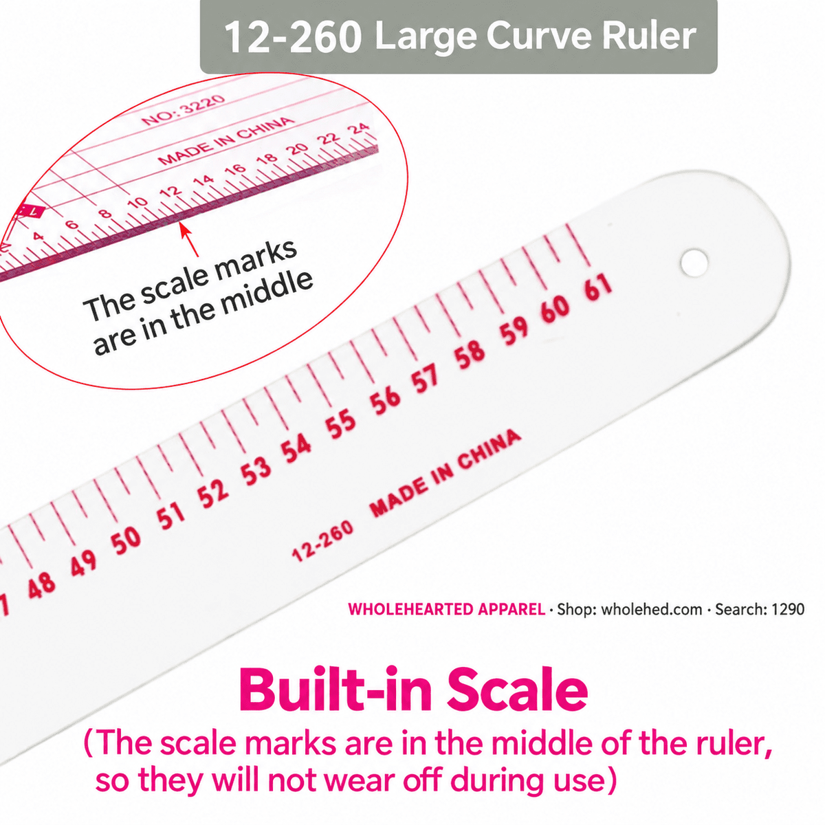 1290★ Large Curve Ruler for Clothing Pattern Making, Garment Drafting and Cutting.