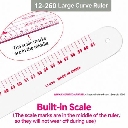 1290★ Large Curve Ruler for Clothing Pattern Making, Garment Drafting and Cutting.