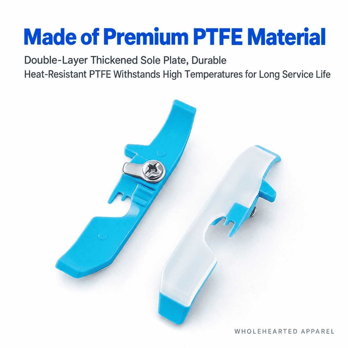 1928★ PTFE Narrow Presser Foot Sole for Four-Thread Overlock Machines, Double-Layer Thickened Smooth Wear-Resistant Sewing Accessory.