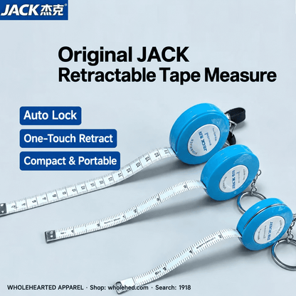 1918★ JACK Mini Auto-Lock Retractable Measuring Tape, Portable Soft Tape in Multiple Sizes