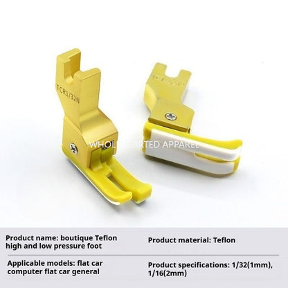 1780★ Pied-de-biche jaune en plastique haut-bas pour machine à coudre informatique, surpiqûres et couture de ceinture, finition dorée durable★