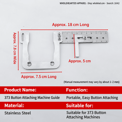 1642★ Nouveau guide de positionnement pour machines à coudre les boutons 373, aucun pré-marquage requis