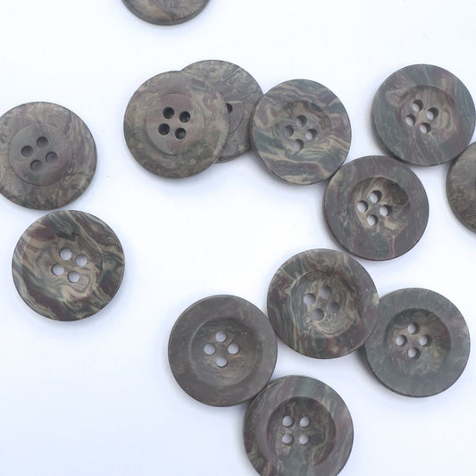 3044  Coat trench coat round resin imitation stone imitation wood mouth four-eye buttons blazer clothes versatile buttons buttons