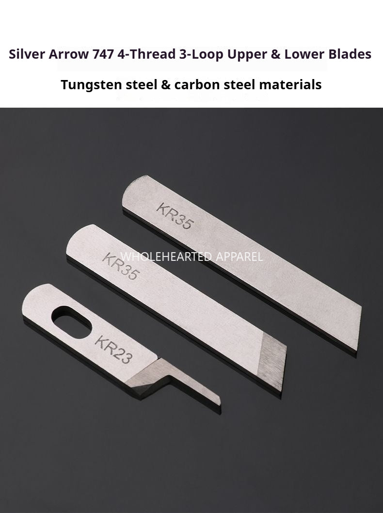 1096★ Accesorios para máquinas de coser máquina overlock Silver Arrow máquina overlock de cuatro hilos máquina overlock industrial 747 cuchillas superiores e inferiores marca Eagle genuina★