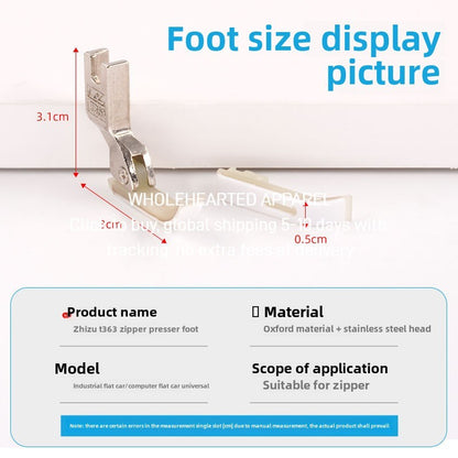 1479★  Smart foot brand T363 plastic presser foot industrial flat car computer flat car general purpose Teflon rubber presser foot white rubber presser foot