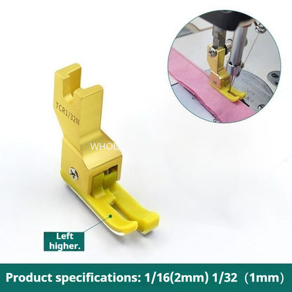 1780★ Pied-de-biche jaune en plastique haut-bas pour machine à coudre informatique, surpiqûres et couture de ceinture, finition dorée durable★
