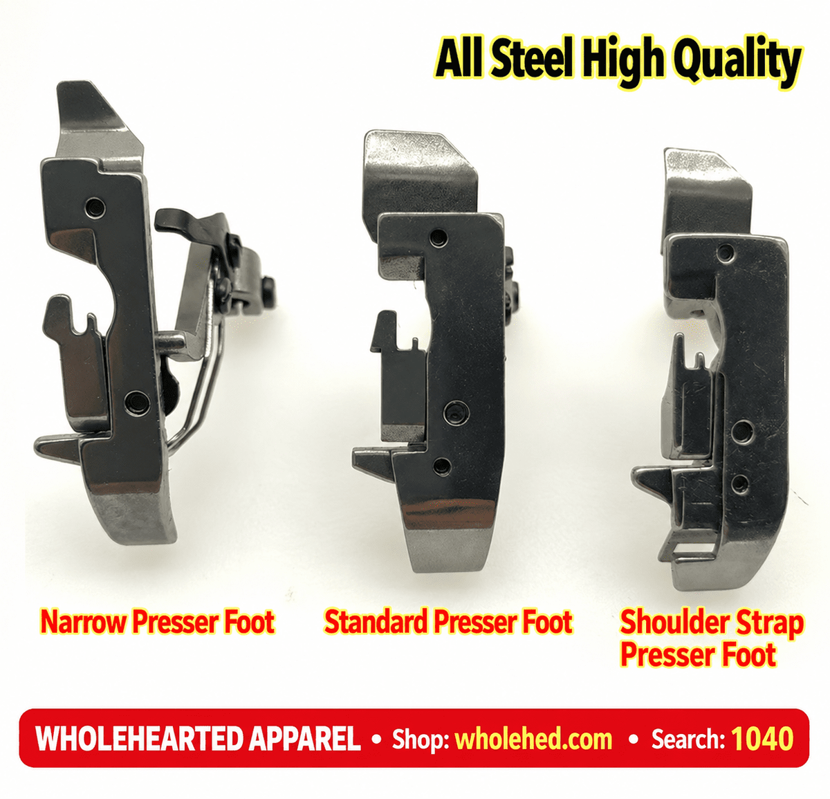 1040★ Narrow, Flat and Shoulder Strap Presser Feet for Jack and Pegasus EX 4-Thread Computerized Overlock Machines