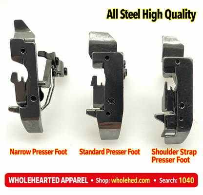 1040★ Narrow, Flat and Shoulder Strap Presser Feet for Jack and Pegasus EX 4-Thread Computerized Overlock Machines