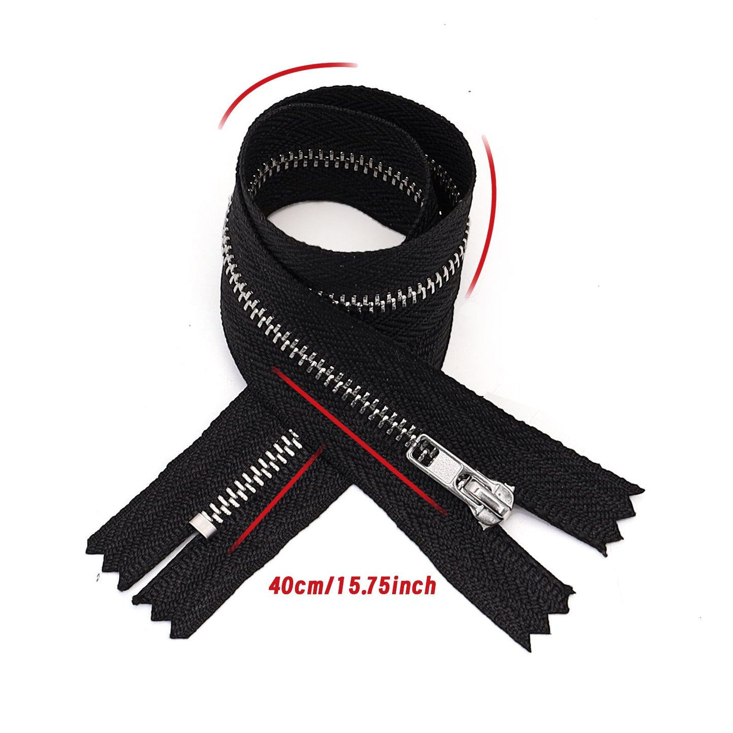 3076  Zipper Metal Zipper No. 3 Platinum Closed Tail Not Tail Automatic Head Clothing Luggage Doll Available