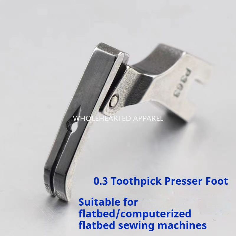 1497★ Prensatelas para máquina de coser industrial/prensatelas para cremallera/prensatelas para palillos de dientes 0,2 prensatelas P363 Prensatelas de acero Prensatelas para coche plano★