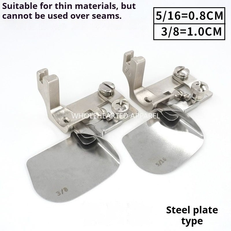 1548★  Sewing machine accessories all-steel F502 curved crimping presser foot chiffon thin silk hemming device hemming Internet celebrity hemming★
