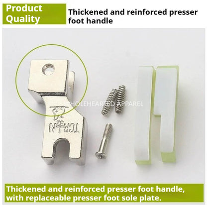 1428★  Golden wire rabbit flat car plastic high and low presser foot pressure line 0.1 0.2 stop Oxford presser foot thickened presser foot Daquan★