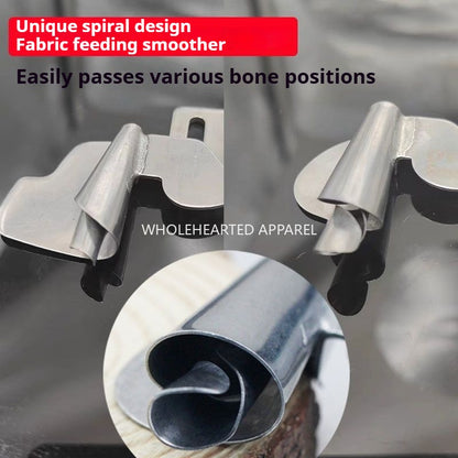 1161★ Nouveau tambour de sertissage spiralé pour machine à coudre plate universelle, nouveau dispositif de sertissage spiralé fait main★