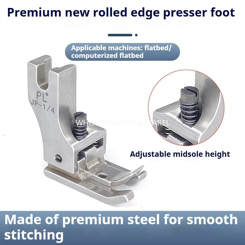 1251★  New PL boutique left and right high and low hemming special presser foot sewing machine presser foot JP-1/4★