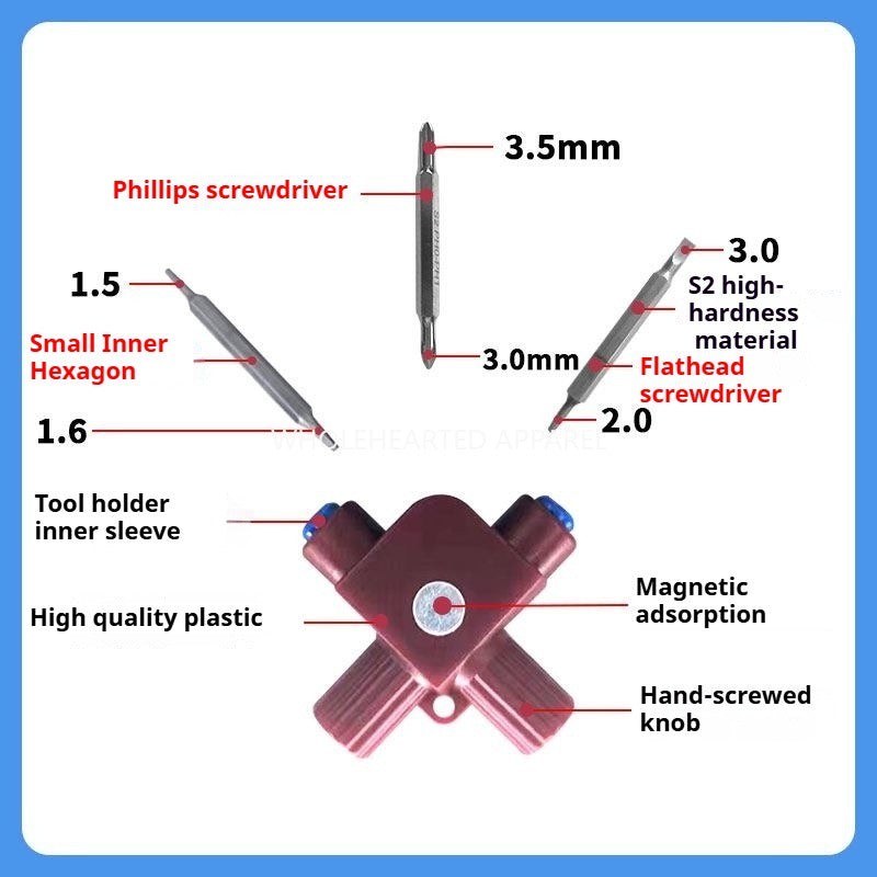 1221★ Destornillador multifuncional 5 en 1, herramienta de costura para fábricas de ropa, con cuchillo hexagonal de una palabra★