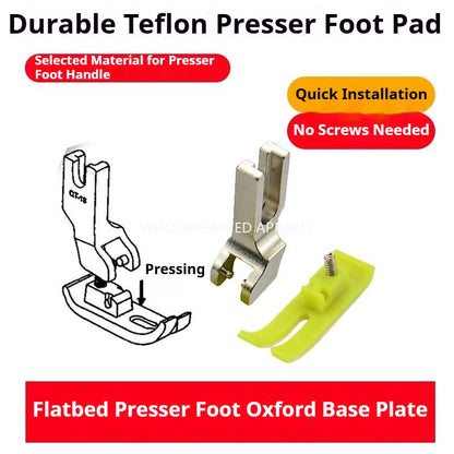 1237★  Computer flat sewing machine QT--18 Oxford beef tendon plastic wear-resistant presser foot, press the sole plate, and quickly change the presser foot skin★