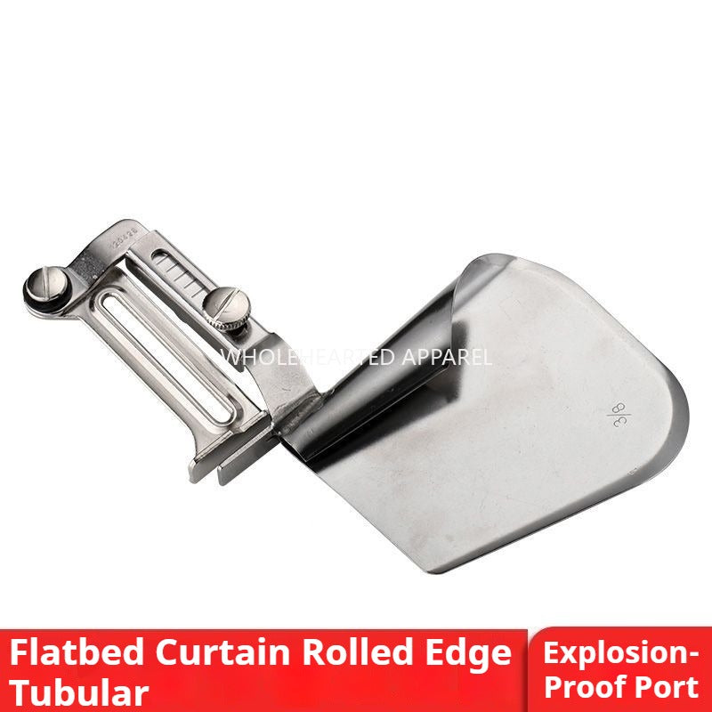 1203★ Dispositif de sertissage pour matériaux épais, tube de traction plat pour matériaux épais, rallonge spéciale de 3 cm pour le bord inférieur des draps et rideaux, dispositif d'ourlet★