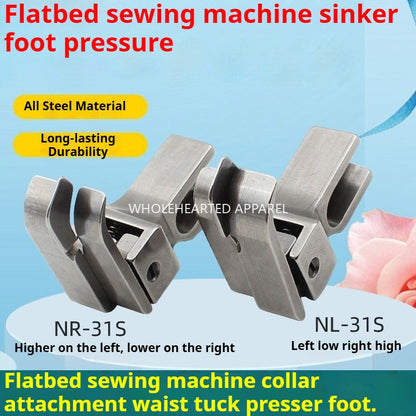 1234★  Pit dark line presser foot, all-steel computer flat car on the collar, waist pit high and low presser foot★