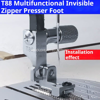 1481★  New flat car T88 adjustable multi-functional invisible zipper presser foot, computer flat car with zipper unilateral presser foot★