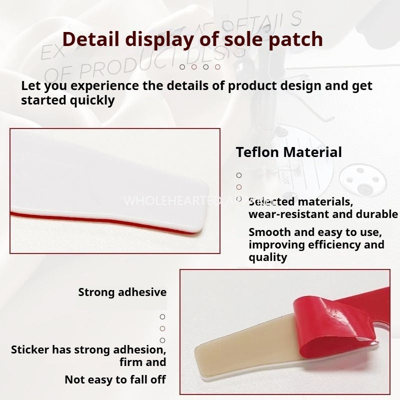 1439★ Self-Adhesive Presser Foot Skin Sticker for Four-Thread Overlock and Five-Thread Coverstitch Machines, High-Stickiness Sole Pad★