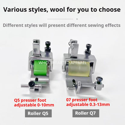 1131★  New adjustable Q5 roller crimping presser foot computer flat car crimping special anti-wrinkle crimping seam smooth★