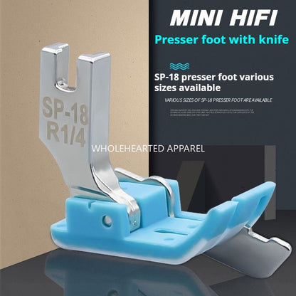 1145★ Flat car plastic rib pressing foot SP-18 right stop rib pressing line pressing line Oxford with knife pressing foot sole★