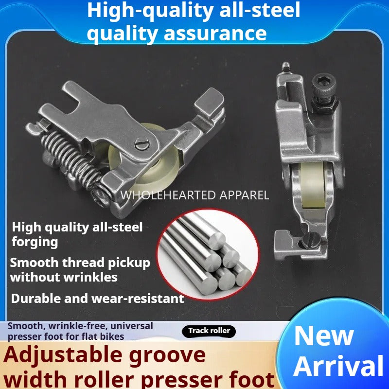 1007★ New Flat Car Adjustable Invisible Zipper Roller Presser Foot Sewing Machine Zipper Special Wheel Presser Foot No Wrinkle★