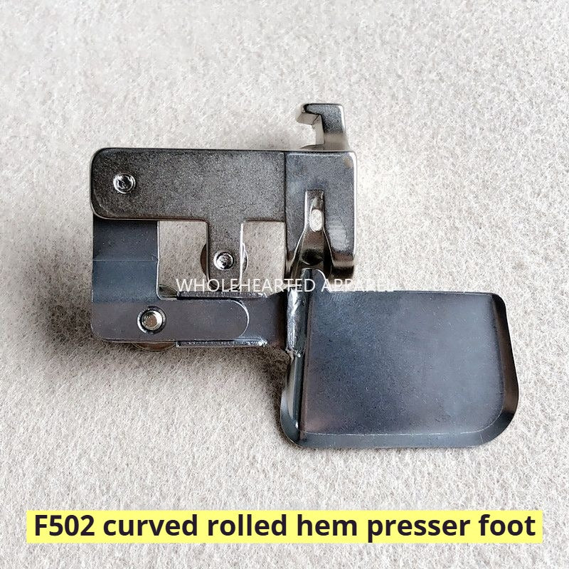 1378★ Dispositif d'ourlet courbe F502 tout acier, dispositif d'ourlet spécial pour tissus fins comme la mousseline et la soie, dispositif d'ourlet, cylindre de traction, pied presseur pour ourlet★