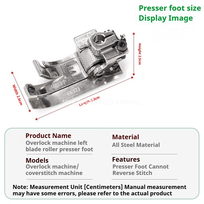 1540★ &nbsp;Interlock sewing machine left knife three-needle five-thread roller presser foot knife holder FK571 presser foot thickness general sewing machine accessories.★