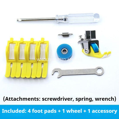 1092★  New Teflon wear-resistant roller presser foot plastic special narrow flat car thick universal sewing machine cloth wheel★