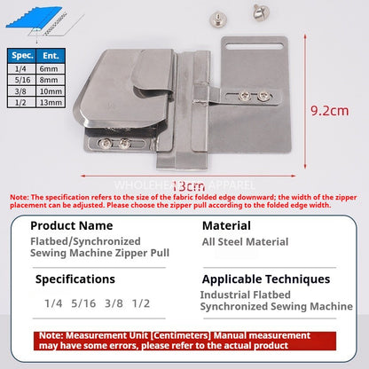 1075★ Chariot synchrone, chariot plat, fermeture éclair, tirette d'ourlet, accessoires de machine à coudre★