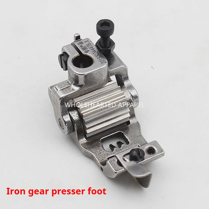 1364★ Pied presseur à rouleau pour machine à coudre industrielle, pied presseur à rouleau à déflecteur pour machine à coudre industrielle avec disque à couteaux et disque à couteaux de distribution★