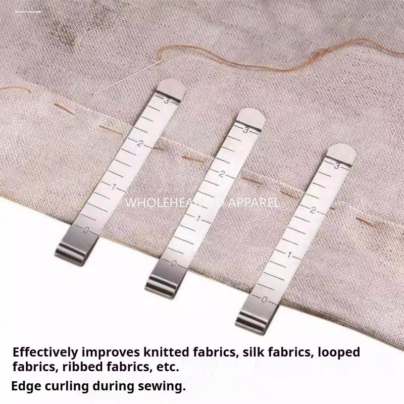 1663★ Clip de metal para dobladillo de costura, clip de costura, regla de medición de 3 pulgadas, clip de acolchado, regla fija, marcador fijo de costura DIY★