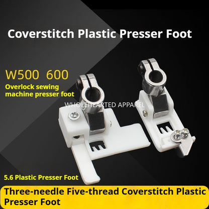 1383★ Pied-de-biche extensible à trois aiguilles et cinq fils W500 pour machine à coudre, pied-de-biche en plastique de 5,6 pouces★