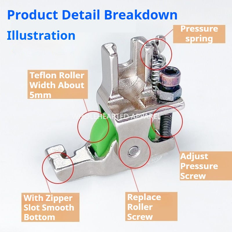 1148★  Newly upgraded roller invisible zipper presser foot invisible zipper presser foot seam smooth anti-wrinkle and anti-rush cloth★