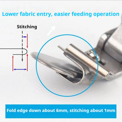 1268★  Industrial sewing machine foot press flat car non-ironing downward folding edge press foot curling edge press foot computer flat car folding edge press foot★